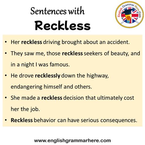 reckless뜻|reckless in english.